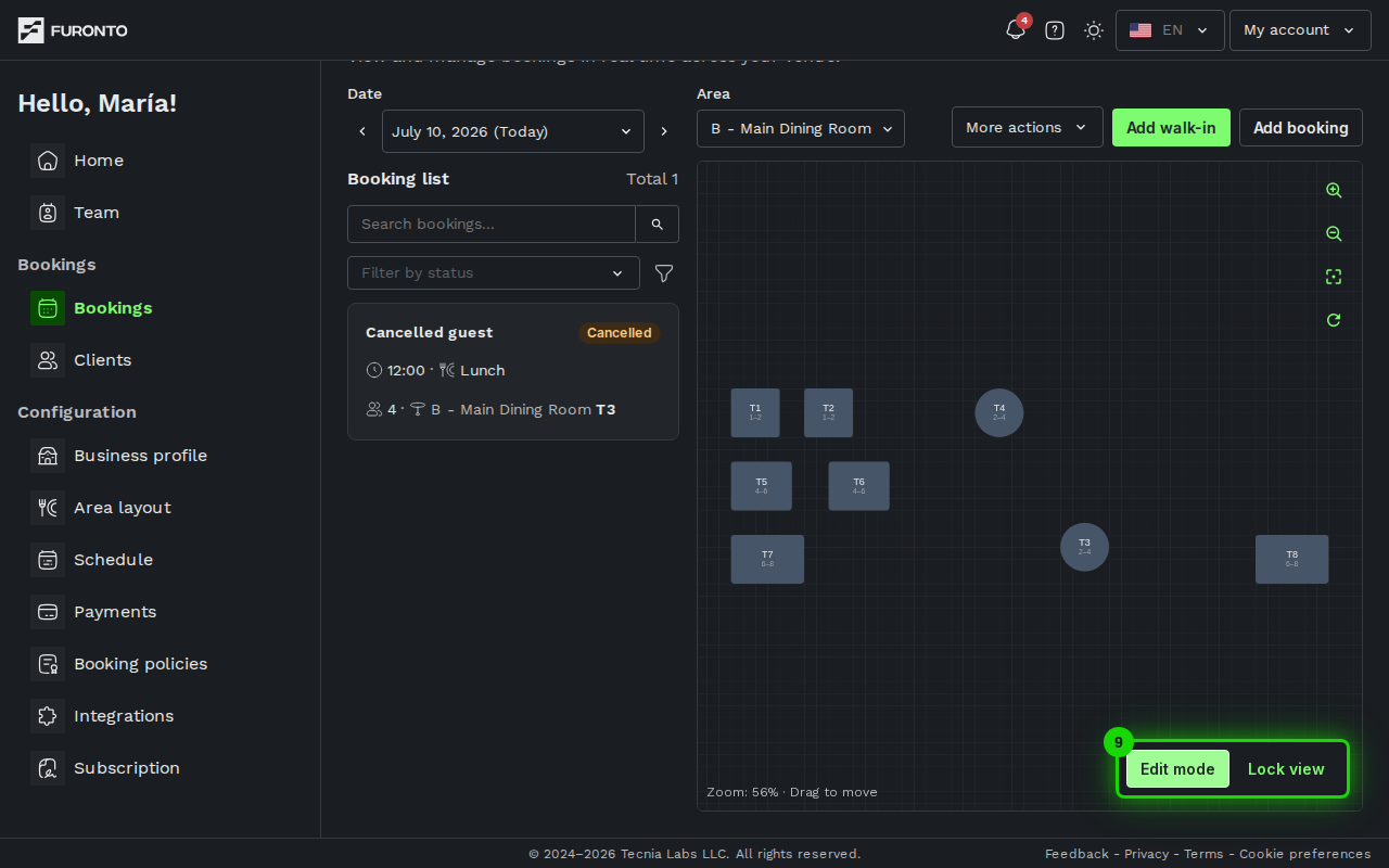 Canvas mode toggle buttons highlighted