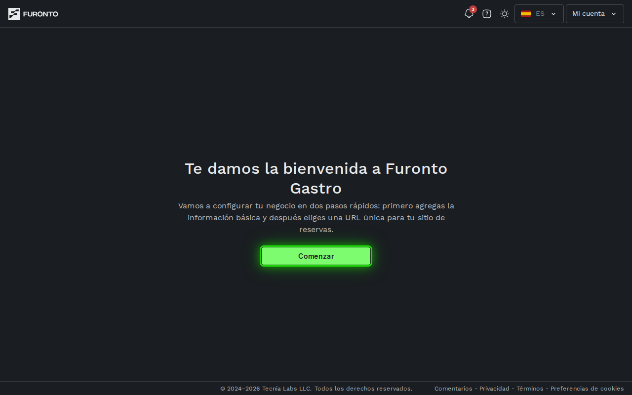 Navegación del flujo de configuración