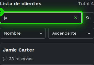 Buscador con resultados filtrados